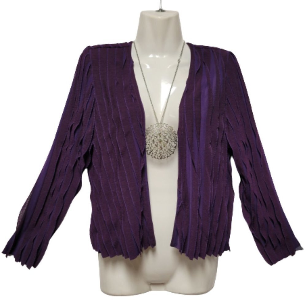Purple Crop jacket, Bolero Jacket -  Size S